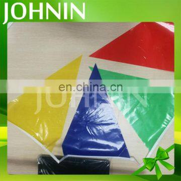 Factory Supply 20*30cm Custom Decoration Hanging String Triangle PE Bunting Flag