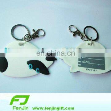 PVC luggage tag key chain