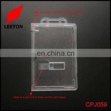 Factory new designed plastic rigid ID name badge holder