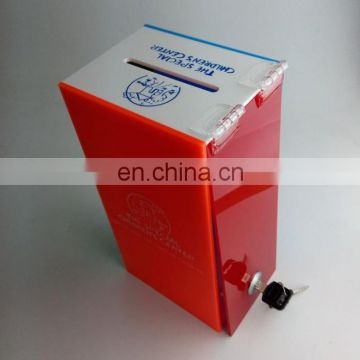 acrylic plastic ballot box ticket box vote box with key