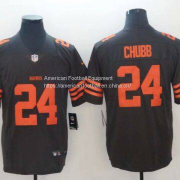 Cleveland Browns #24 Chubb Brown Jersey