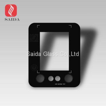 0.7mm Chemical Strengthened Cover Glass 4.3inch for Payment Terminal With Semi-transparent Black Color photo-4