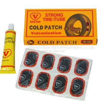 Bicycle bike tire repair cold patch