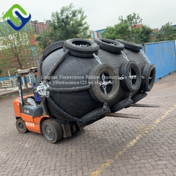 Ship floating Dia1.5m L3.0m tug marine rubber fender to Indonesia