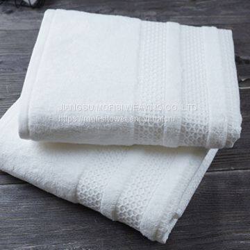 Custom Star Hotel Supplies High Quality Pure White Cotton Towel photo-3