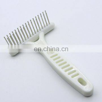 Portable Handle Dog Grooming Brush Double-rowed Teeth Needles Pets Fur Remover Comb photo-4