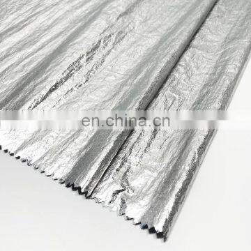 380T Foil Coating Fabric Crinkle Nylon Taffeta Waterproof Fabric for Jacket Garment Sportswear photo-3