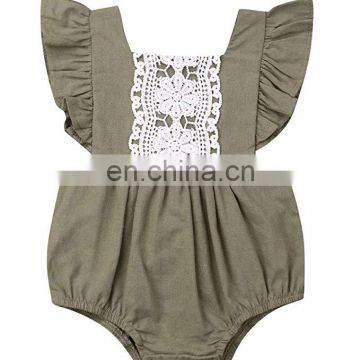 Toddler Lace Flutter Romper Ropa De Bebe Baby+Rompers