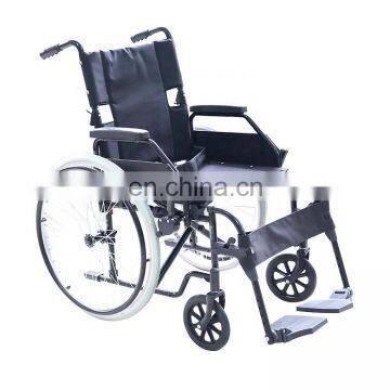 high quality aluminum handwheel plastic side panels Iron hub Removable china heavy wheelchair for disabled