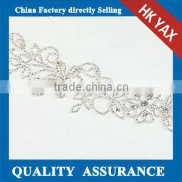 Fashion Rhinestone Triming Crystal,Crystal Rhinestone Trimming Silver Base Dress Chain and Trims for Dress Belt Bride Necklace photo-2