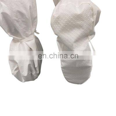 Anti splash white Disposable PE lightweight medical adjustable pp isolation high long shoe boot Covers for hospital