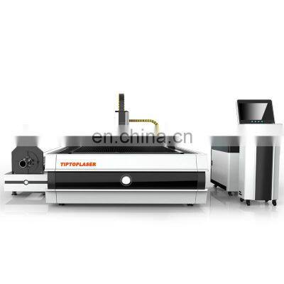 High precision sheet metal and tube fiber laser cutting machine for round and square pipe