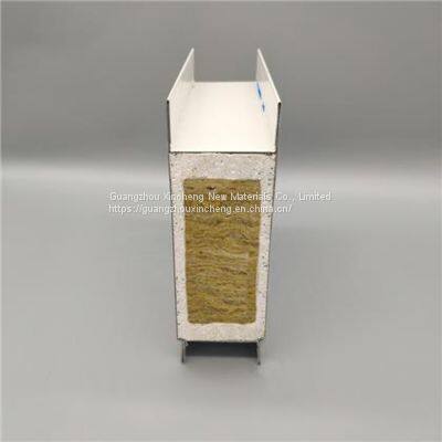 100mm Thickness Wall & Roof Glass Magnesium Rock Wool Sandwich Panel for Steel Warehouse photo-5
