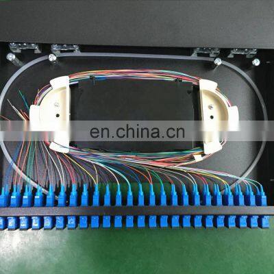 Customized 19 Inch 1U 48 Port Fiber Rack Patch Panel Full Loaded With Adapters And Pigtails photo-4