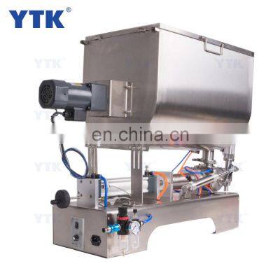 Semi-automatic Filling Machine with Mixer for Chili Sauce, Peanut Butter, Pastes