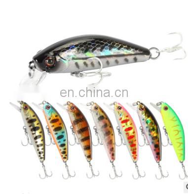 2020 5.5 cm 6.3g  small submerged tremble 3D eyes sharpened hook seabass  long shot minow hard Fishing Lure