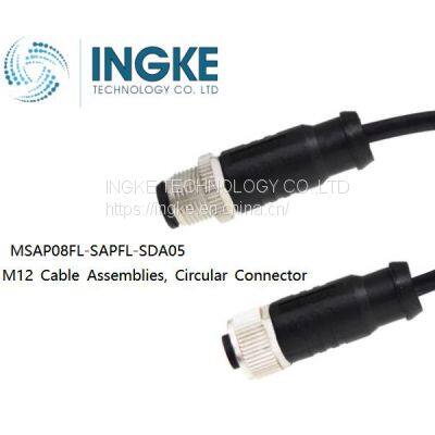 INGKE,MSAP08FL-SAPFL-SDA05,M12 Cable Assemblies,Sensor Cables / Actuator Cables