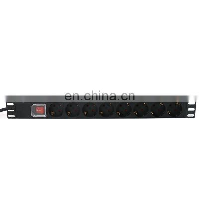 MT-6100 19inch rack Network cabinet pdu 8 way 1U strip C13 C14 socket iec Mount Surge Protection Universal PDU