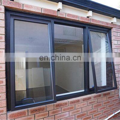 New Design Double Tempered Glass Cheap Aluminum Awning Window photo-2