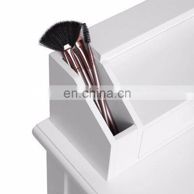 Three Mirrored Simple Dressing Table 7 Drawers 6 Organizers Dresser Makeup Table photo-5