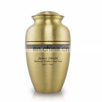 gold shiny urns