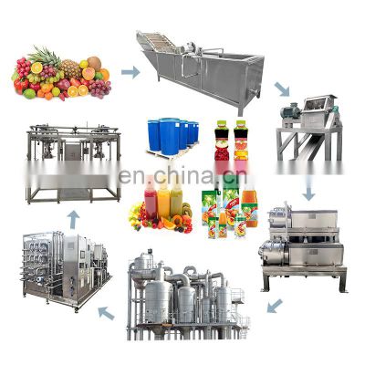 Juicer production line processing machine manufacturing fruit juices plant