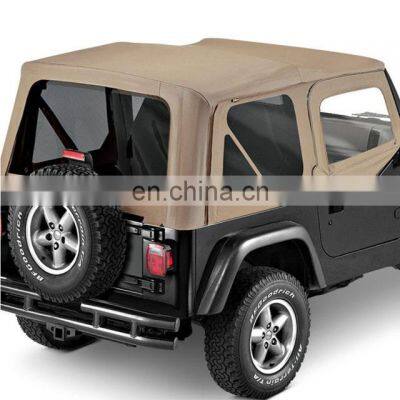 Soft Top with Tinted Windows with Door skins for 97-06 Jeep Wrangler TJ