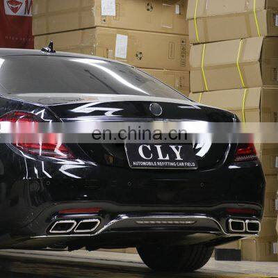 18-20 For Mercedes S-class W222 Modified S63 AMG Rear Lip Diffuser photo-3