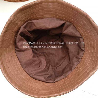 Women's Genuine Sheepskin Leather Bucket Hat photo-4