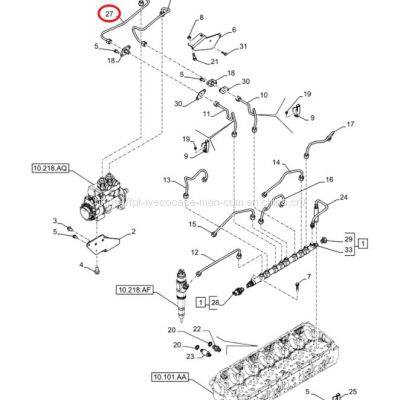 FPT IVECO CASE Cursor11 EURO 6 F3GFE613A B001 5801863562/5801690111  oil tube 5801502356