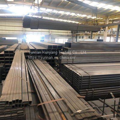 Yunnan Q235 square tube wholesale hot dip galvanized square tube 40 * 80 * 3 square tube Kunming sales square tube