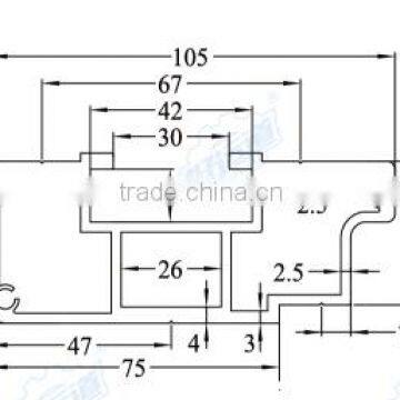05427 Aluminum Alloy Truck Floor / Refrigerated Truck Body Flooring / Aluminum T Track Flooring for Truck Body Flooring
