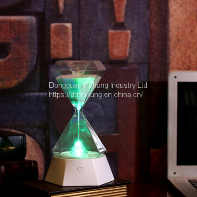 Christmas gift colorful Hourglass Sleep Light USB Rechargeable Atmosphere LED small night light