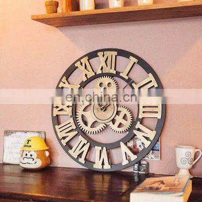 Новая технология для украшения дома. Креативный ретро-индустриальный стиль. Ручная работа. Бракет-часы. Круглая односторонняя настенная часовая маска photo-5