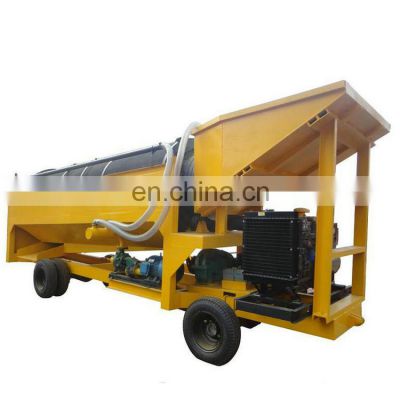 Small scale mini mobile gold grabber trommel screen for sale