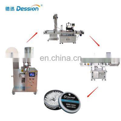 Full automatic snus powder jar filling packing machine production line