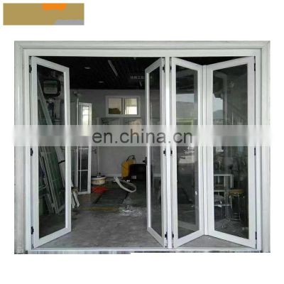 Heavy Duty Aluminum Folding Door Bifold Sliding Exterior Double Glass Glazing Waterproof For The Sunrooms And Glass Houses