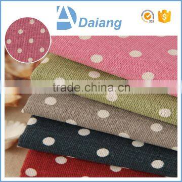 wholesale stock high quality dots cotton printed polyester /cotton fabric for sofa cover