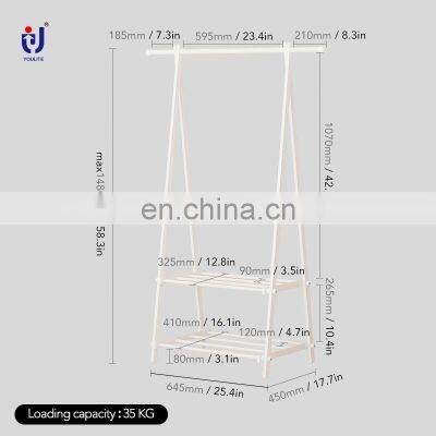 With Best Quality Steel Garment Rolling Racks Heavy Duty Adjustable Clothes Rail photo-2