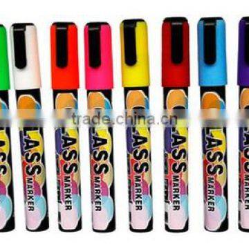 Promotional bright green pen , glass liquid chalk pen color fluorescent pen suits