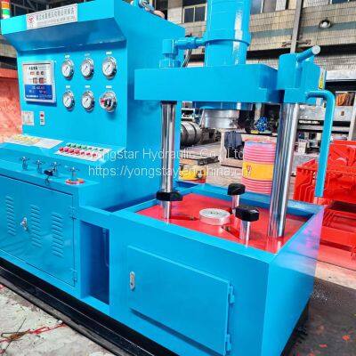 Manual Control YFT-B100 Vertical Valve Pressure Testing Machine for Flange Welding Threaded Valve Test photo-2