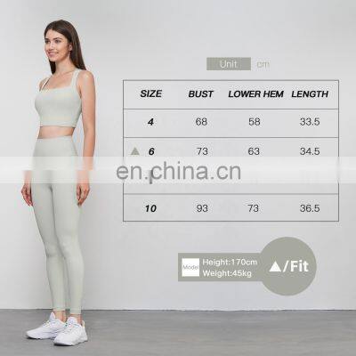Square Neck Backless Crop Sports Bras For Women Custom Logo Yoga Workout Tank Tops 80Nylon 20Spandex photo-4