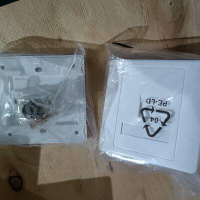 Single-port socket, shielded, cat. 6A, wall-mounted  exposed installation & concealed installation