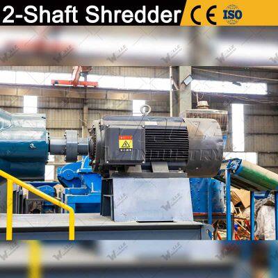 Industrial High Quality Recycling Crushing Machine Waste Paper Plastic Pipe Shredding Double Shaft Shredder