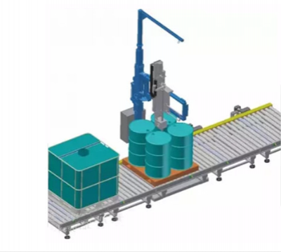 200L Ton Barrel Máquina de Enchimento Automático de água e Líquidos Químicos com Bra?o Balancador Comum
