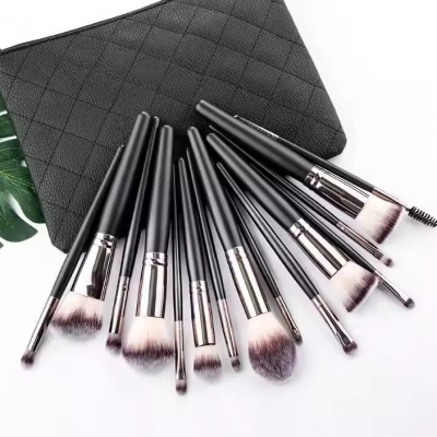 Cheap 15pcs Rose Gold Makeup Brush Set Cruelty Free Cosmetics Tool Soft Bristle Custom Logo Vegan Powder Blush Makeup Brush Set photo-4
