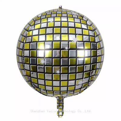 22-Inch 4D Disco Foil Balloons Metallic Round for 80s Retro Party Dance Birthday Celebrations Wholesale Decor photo-3