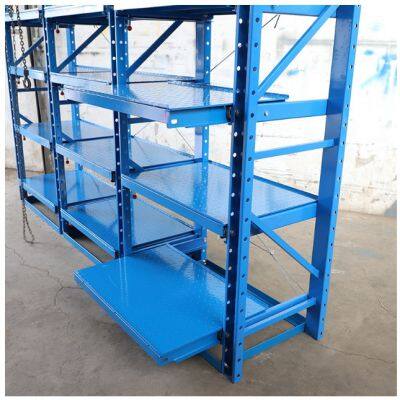 Pull out Warehouse Storage Shelves Drawer Mould Rack with Lifting Crane Mold Drawer Roll out Rack for Injection Mould