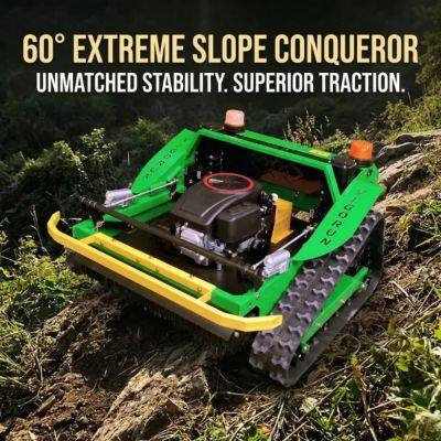 Remote Control Lawn Mower Tracked Brush Cutter Vigorun VTLM800 Factory Direct 55° RC Slope Mower for Commercial Use
