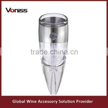 Adjustable Aerator Wine Set Stainless Steel Wine Aerator Set 2015 New Arrival, Available for Red and White Wine Dishwasher Safe